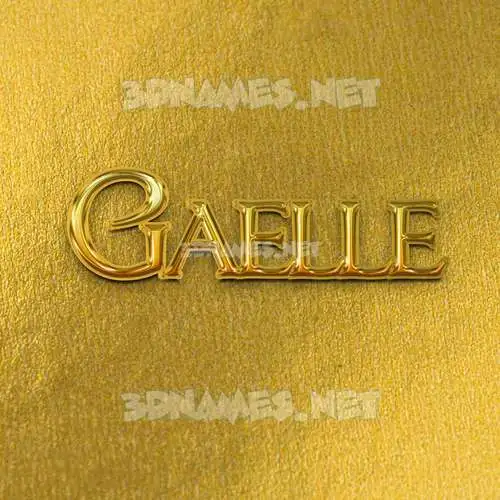 gaelle in All Gold style - 3D name wallpaper