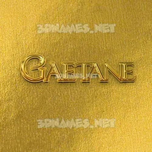 gaetane in All Gold style - 3D name wallpaper