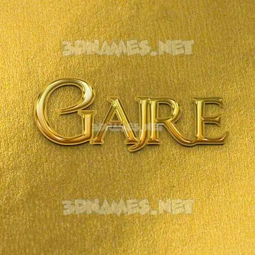 gajre in All Gold style - 3D name wallpaper gajre in All Gold style - 3D name wallpaper