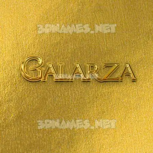 galarza in All Gold style - 3D name wallpaper