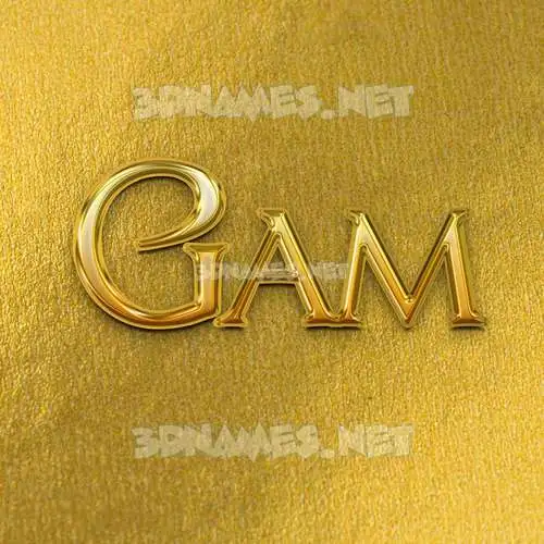 gam in All Gold style - 3D name wallpaper gam in All Gold style - 3D name wallpaper