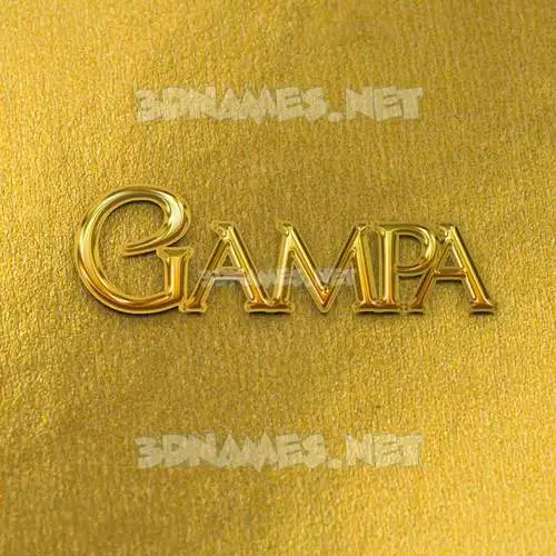 gampa in All Gold style - 3D name wallpaper gampa in All Gold style - 3D name wallpaper
