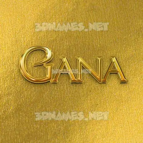gana in All Gold style - 3D name wallpaper gana in All Gold style - 3D name wallpaper