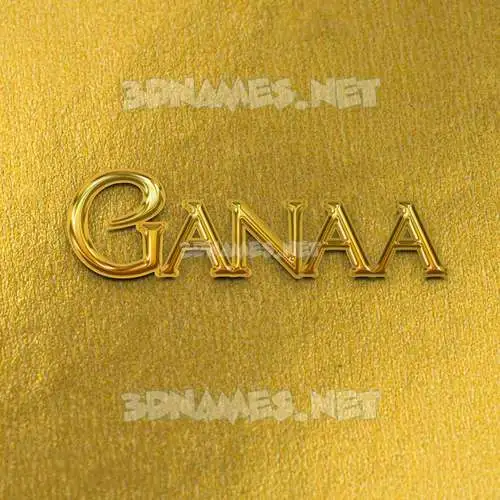 ganaa in All Gold style - 3D name wallpaper ganaa in All Gold style - 3D name wallpaper