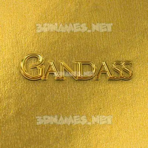 gandass in All Gold style - 3D name wallpaper gandass in All Gold style - 3D name wallpaper