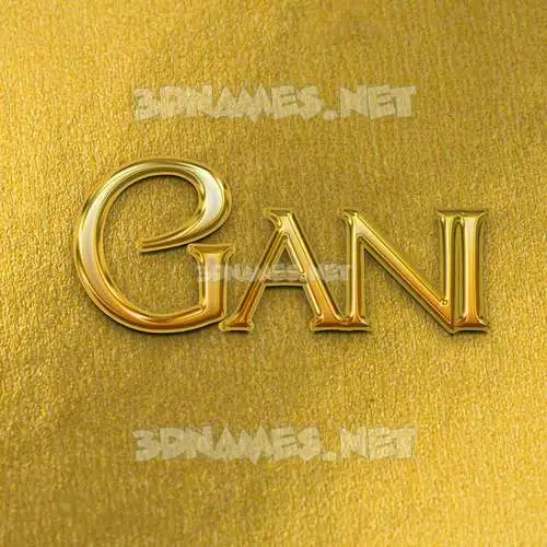 gani in All Gold style - 3D name wallpaper gani in All Gold style - 3D name wallpaper