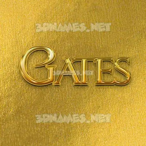 gates in All Gold style - 3D name wallpaper gates in All Gold style - 3D name wallpaper