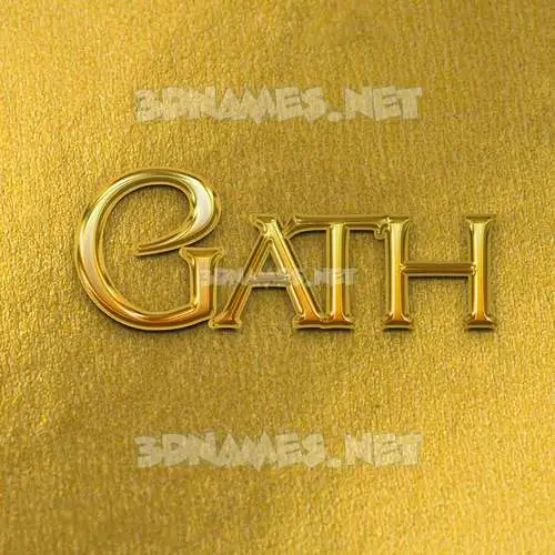 gath in All Gold style - 3D name wallpaper gath in All Gold style - 3D name wallpaper