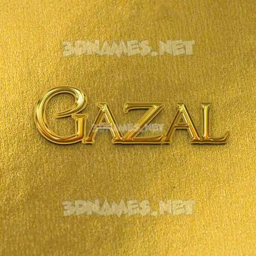 gazal in All Gold style - 3D name wallpaper gazal in All Gold style - 3D name wallpaper