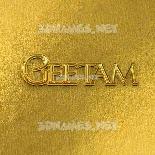 geetam in All Gold style - 3D name wallpaper