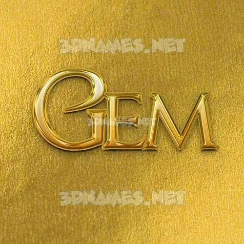 gem in All Gold style - 3D name wallpaper