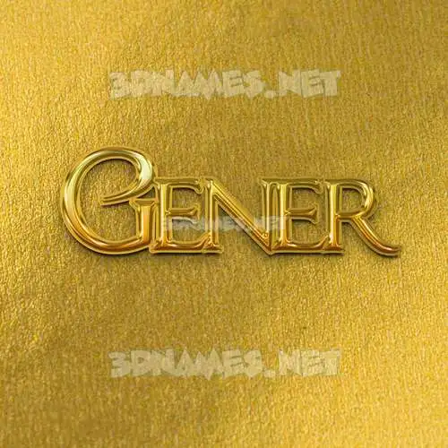 gener in All Gold style - 3D name wallpaper gener in All Gold style - 3D name wallpaper