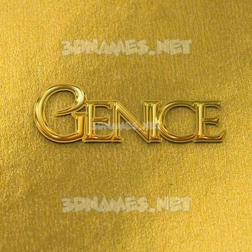 genice in All Gold style - 3D name wallpaper genice in All Gold style - 3D name wallpaper