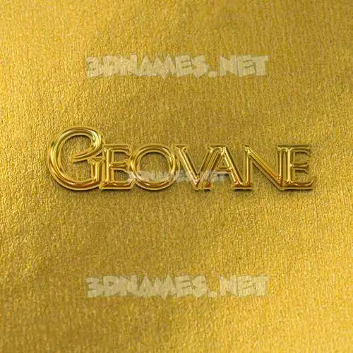 geovane in All Gold style - 3D name wallpaper