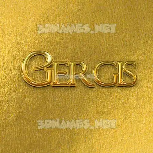 gergis in All Gold style - 3D name wallpaper