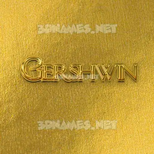 gershwin in All Gold style - 3D name wallpaper gershwin in All Gold style - 3D name wallpaper