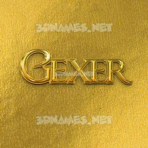 gexer in All Gold style - 3D name wallpaper gexer in All Gold style - 3D name wallpaper
