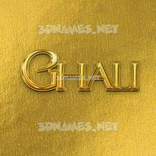 ghali in All Gold style - 3D name wallpaper ghali in All Gold style - 3D name wallpaper