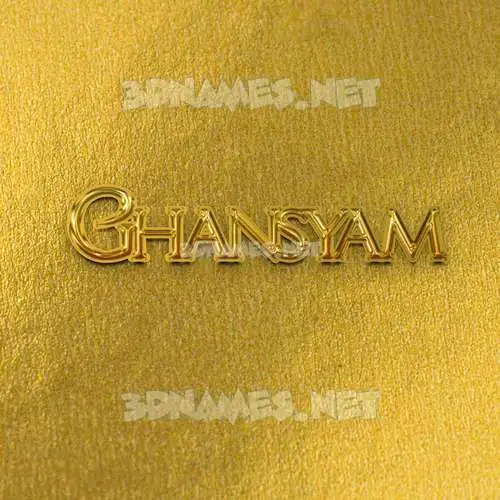 ghansyam in All Gold style - 3D name wallpaper ghansyam in All Gold style - 3D name wallpaper