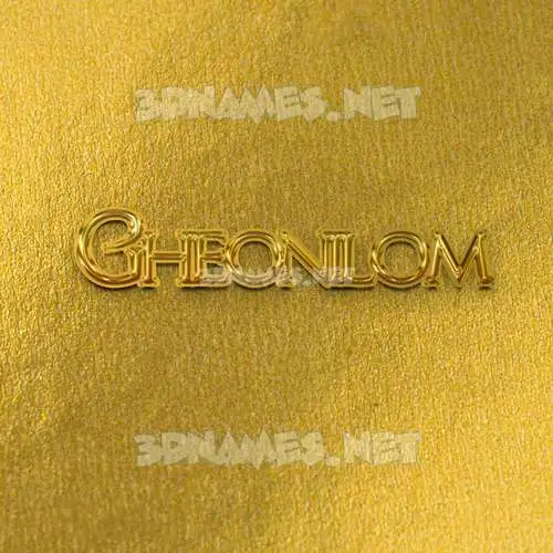 gheonilom in All Gold style - 3D name wallpaper
