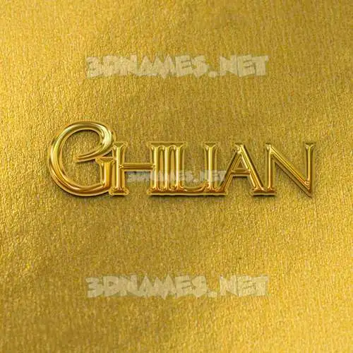 ghilian in All Gold style - 3D name wallpaper