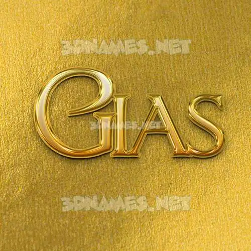 gias in All Gold style - 3D name wallpaper gias in All Gold style - 3D name wallpaper
