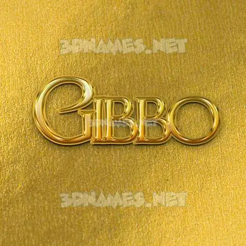 gibbo in All Gold style - 3D name wallpaper
