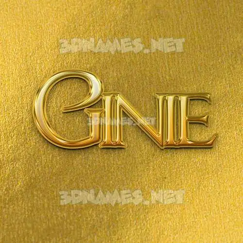 ginie in All Gold style - 3D name wallpaper ginie in All Gold style - 3D name wallpaper