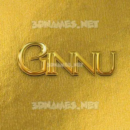 ginnu in All Gold style - 3D name wallpaper ginnu in All Gold style - 3D name wallpaper
