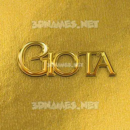 giota in All Gold style - 3D name wallpaper giota in All Gold style - 3D name wallpaper
