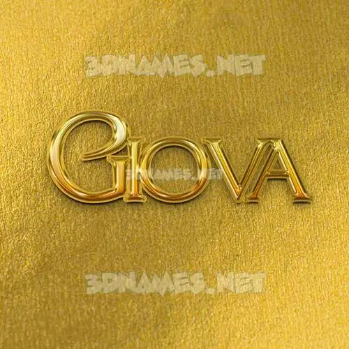 giova in All Gold style - 3D name wallpaper