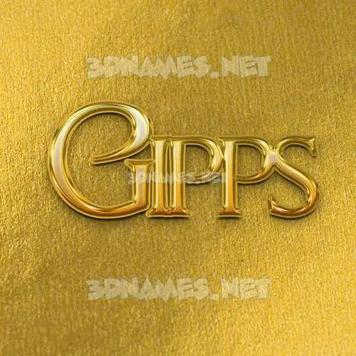 gipps in All Gold style - 3D name wallpaper gipps in All Gold style - 3D name wallpaper