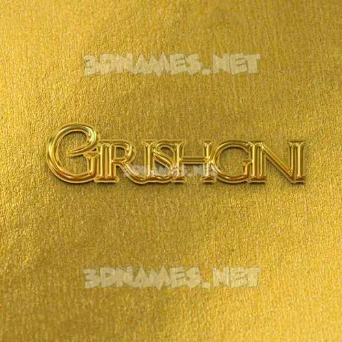 girishgini in All Gold style - 3D name wallpaper