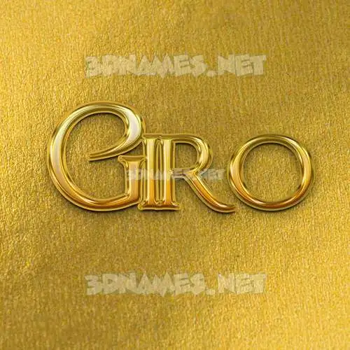 giro in All Gold style - 3D name wallpaper giro in All Gold style - 3D name wallpaper