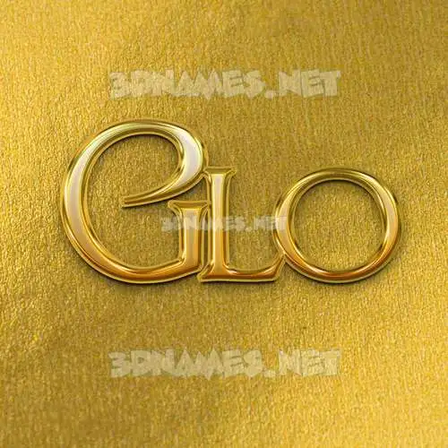 glo in All Gold style - 3D name wallpaper glo in All Gold style - 3D name wallpaper