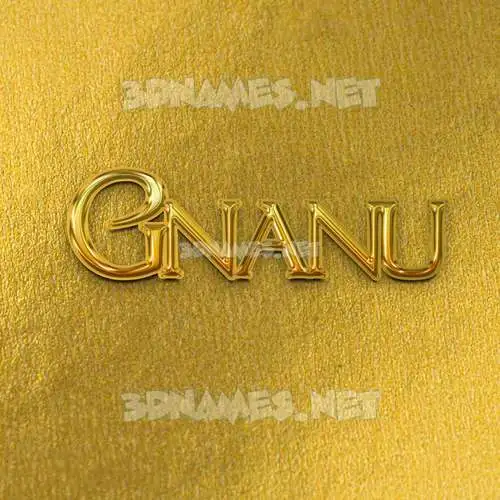 gnanu in All Gold style - 3D name wallpaper gnanu in All Gold style - 3D name wallpaper