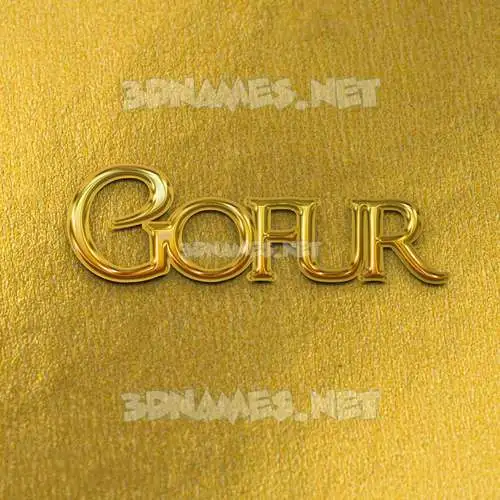 gofur in All Gold style - 3D name wallpaper gofur in All Gold style - 3D name wallpaper