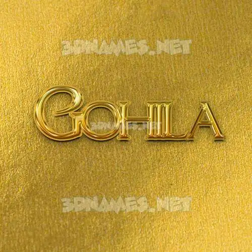 gohila in All Gold style - 3D name wallpaper gohila in All Gold style - 3D name wallpaper