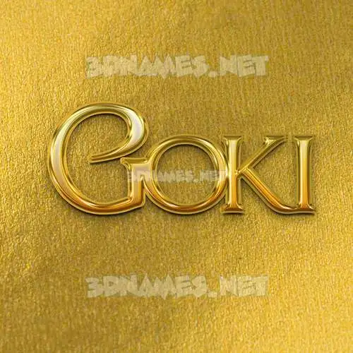 goki in All Gold style - 3D name wallpaper goki in All Gold style - 3D name wallpaper