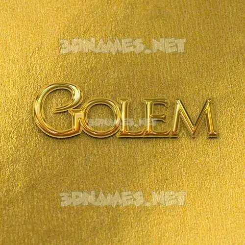 golem in All Gold style - 3D name wallpaper golem in All Gold style - 3D name wallpaper