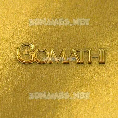 gomathi in All Gold style - 3D name wallpaper gomathi in All Gold style - 3D name wallpaper