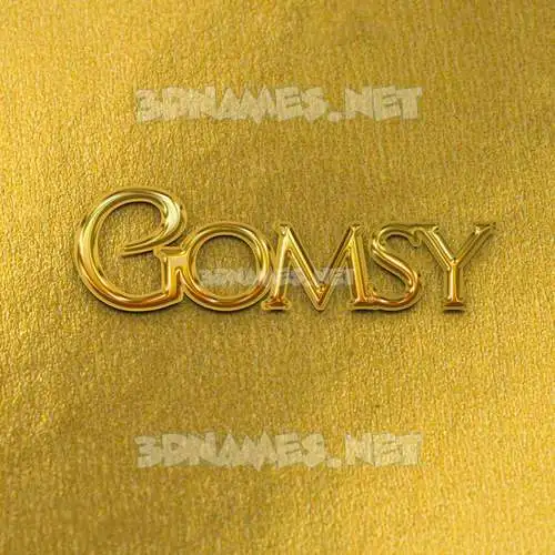 gomsy in All Gold style - 3D name wallpaper gomsy in All Gold style - 3D name wallpaper