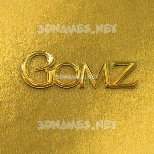 gomz in All Gold style - 3D name wallpaper gomz in All Gold style - 3D name wallpaper