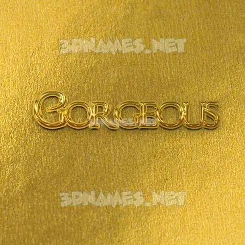 gorgeous in All Gold style - 3D name wallpaper gorgeous in All Gold style - 3D name wallpaper