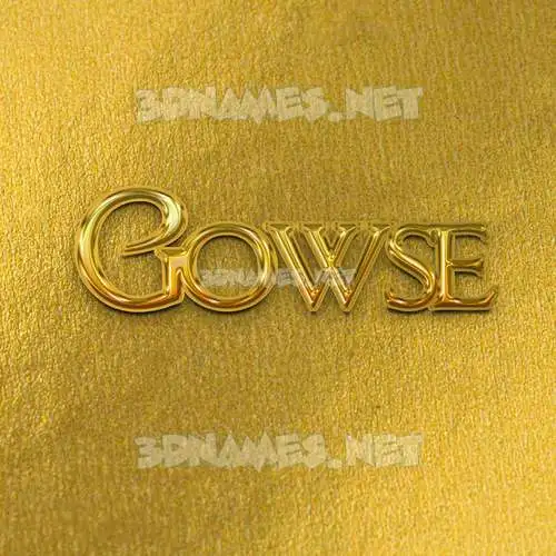 gowse in All Gold style - 3D name wallpaper