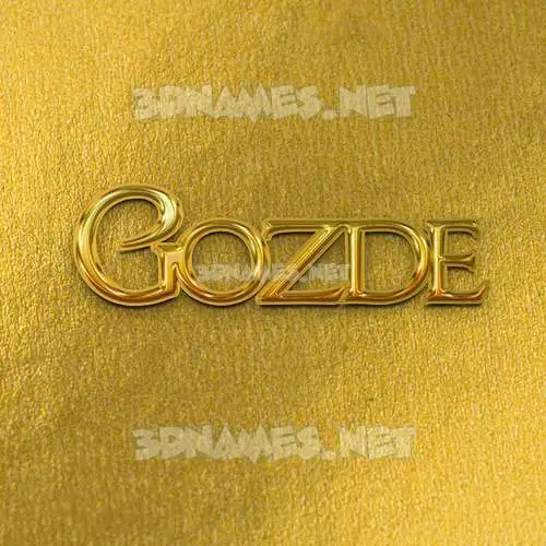 gozde in All Gold style - 3D name wallpaper gozde in All Gold style - 3D name wallpaper