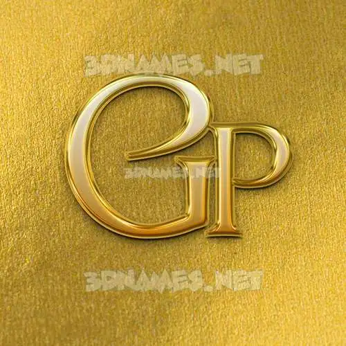 gp in All Gold style - 3D name wallpaper gp in All Gold style - 3D name wallpaper