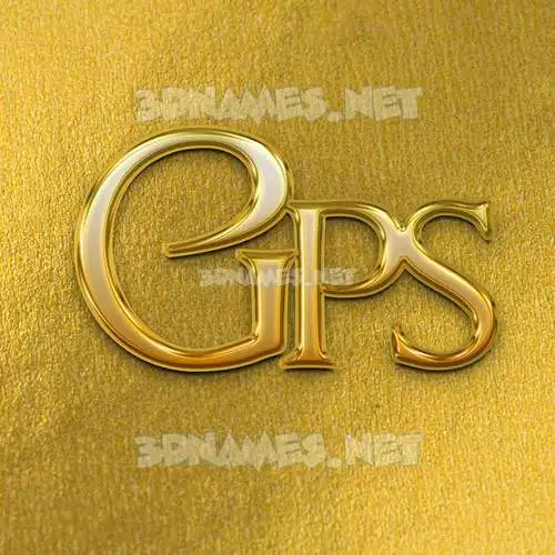 gps in All Gold style - 3D name wallpaper gps in All Gold style - 3D name wallpaper