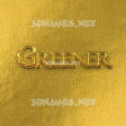 greener in All Gold style - 3D name wallpaper greener in All Gold style - 3D name wallpaper