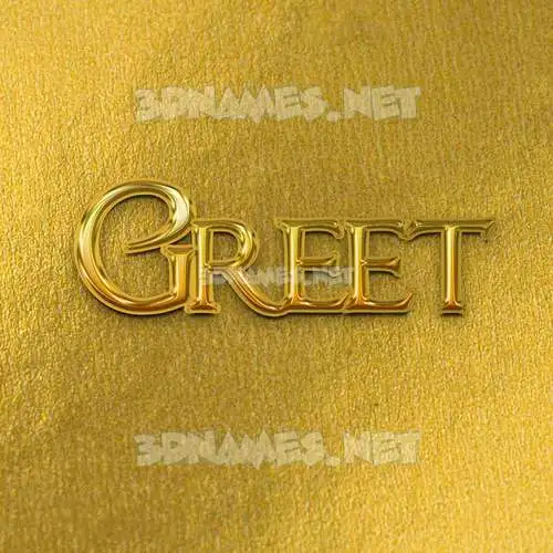 greet in All Gold style - 3D name wallpaper greet in All Gold style - 3D name wallpaper